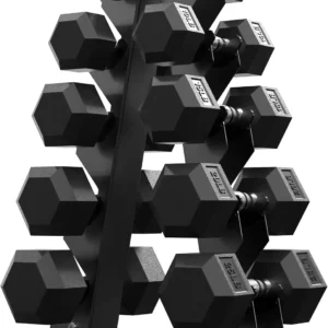 Hex Dumbbell Set with Rack